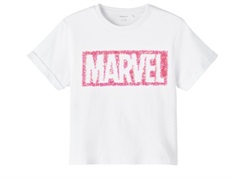 Name It bright white top Marvel sequins